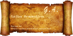 Galba Armandina névjegykártya